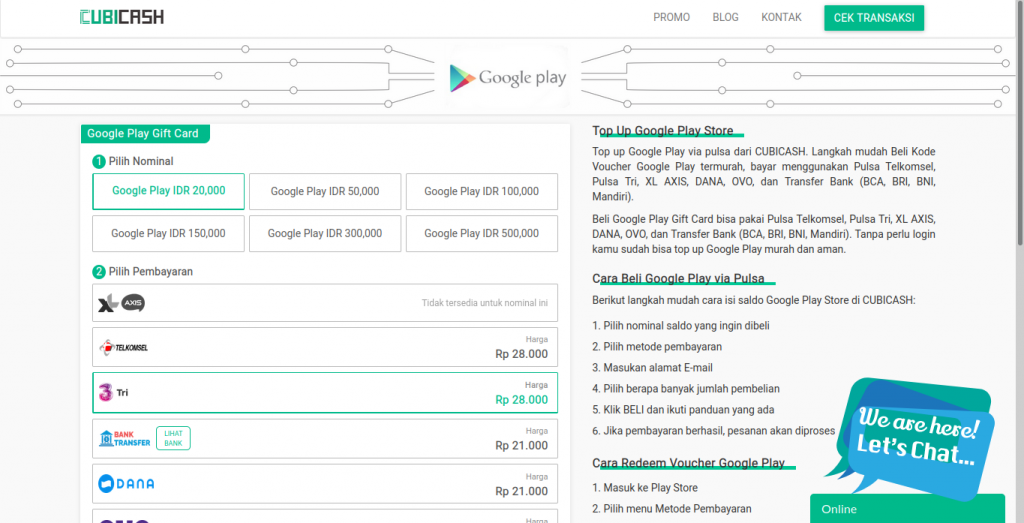 Cara TopUp Google Play 